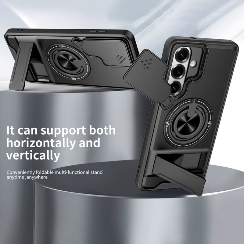 Coque Samsung Galaxy S26 Magnétique Anneau-Support Pliable et Protection Caméra