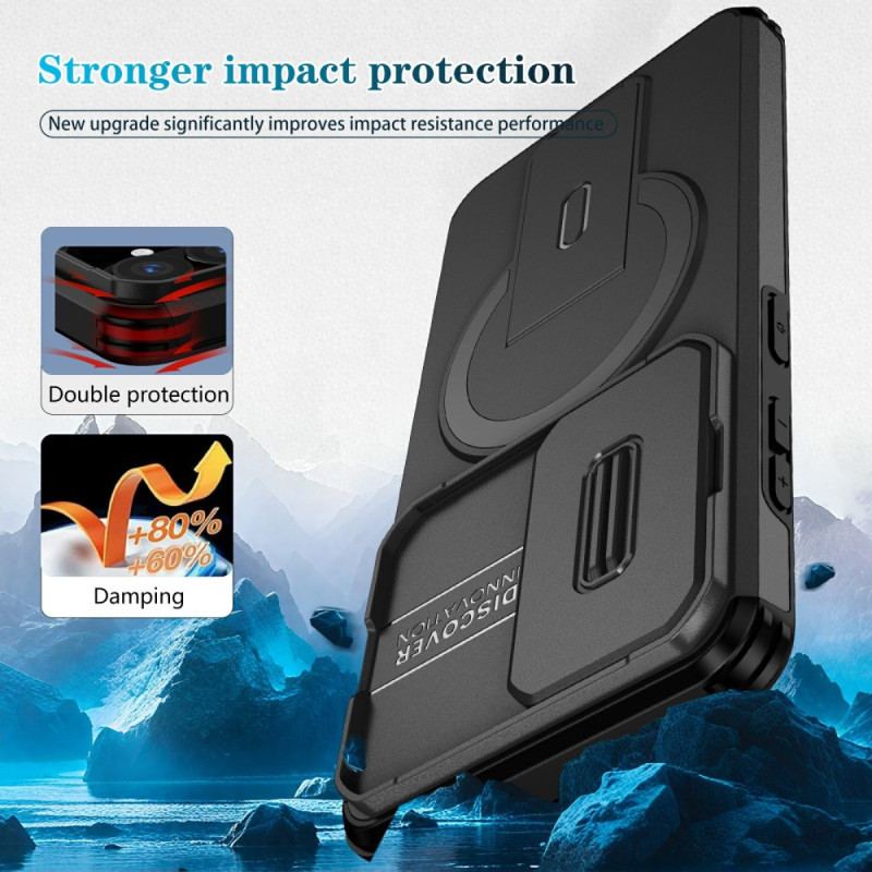 Coque Samsung Galaxy S26 Magnétique Béquille et Cache Caméra Coulissant