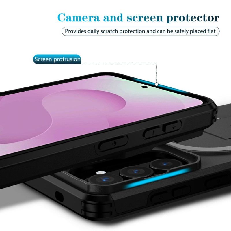 Coque Samsung Galaxy S26 Magnétique Béquille et Cache Caméra Coulissant