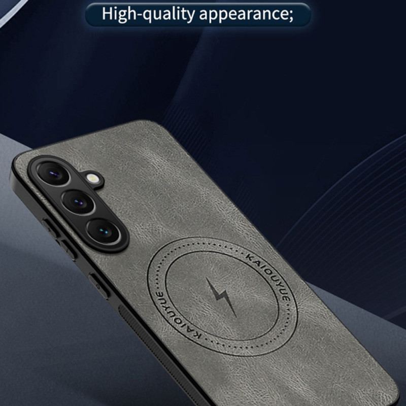 Coque Samsung Galaxy S26 Magnétique Effet Cuir