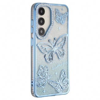 Coque Samsung Galaxy S26 Papillons 3D et Strass