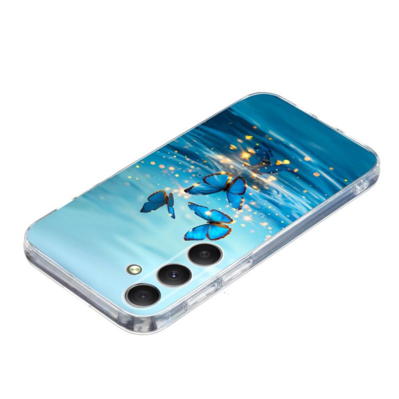 Coque Samsung Galaxy S26 Papillons Bleus