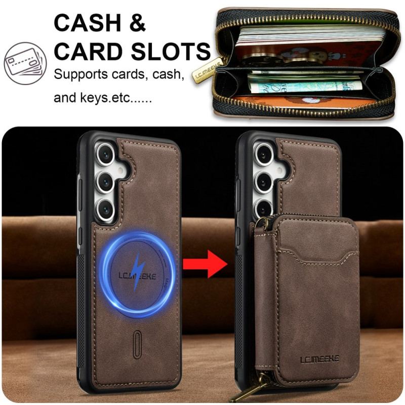 Coque Samsung Galaxy S26 Portefeuille Magnétique Détachable LC.IMEEKE