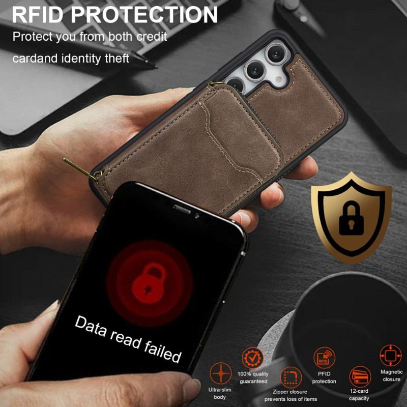 Coque Samsung Galaxy S26 Portefeuille Magnétique Détachable LC.IMEEKE