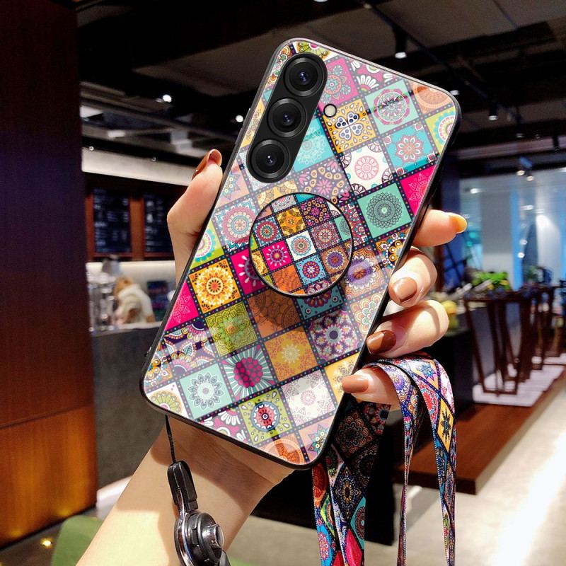 Coque Samsung Galaxy S26 Support et Lanière Patchwork