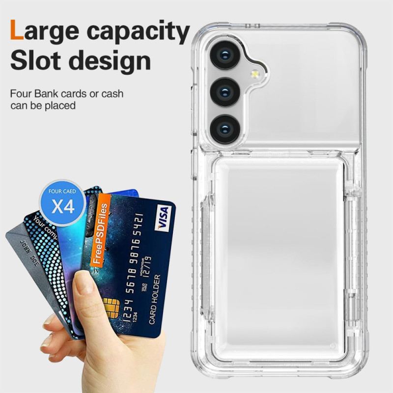 Coque Samsung Galaxy S26 Transparente avec Porte-Cartes et Suppor
