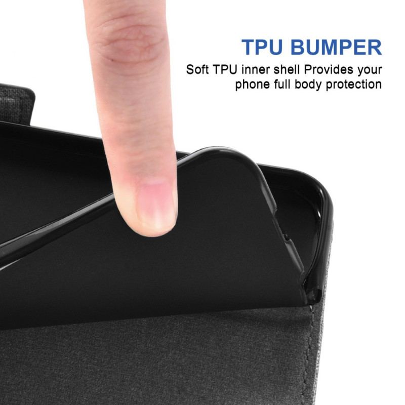 Housse Samsung Galaxy S26 avec Texture Jean et Porte-Cartes Rotatif