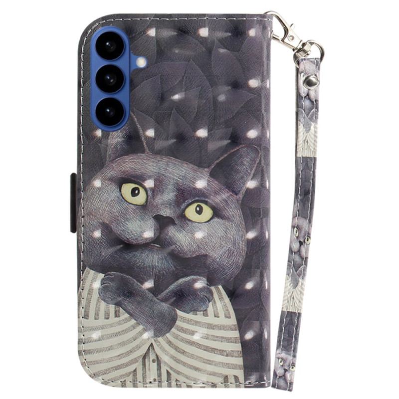 Housse Samsung Galaxy S26 Chat Gris à Lanière