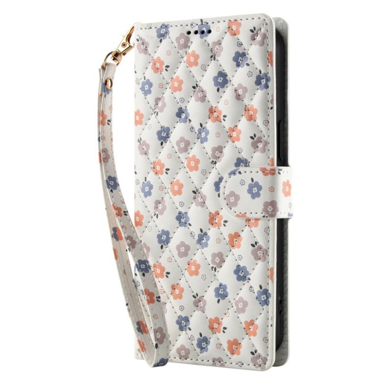 Housse Samsung Galaxy S26 Fleurettes avec Lanière