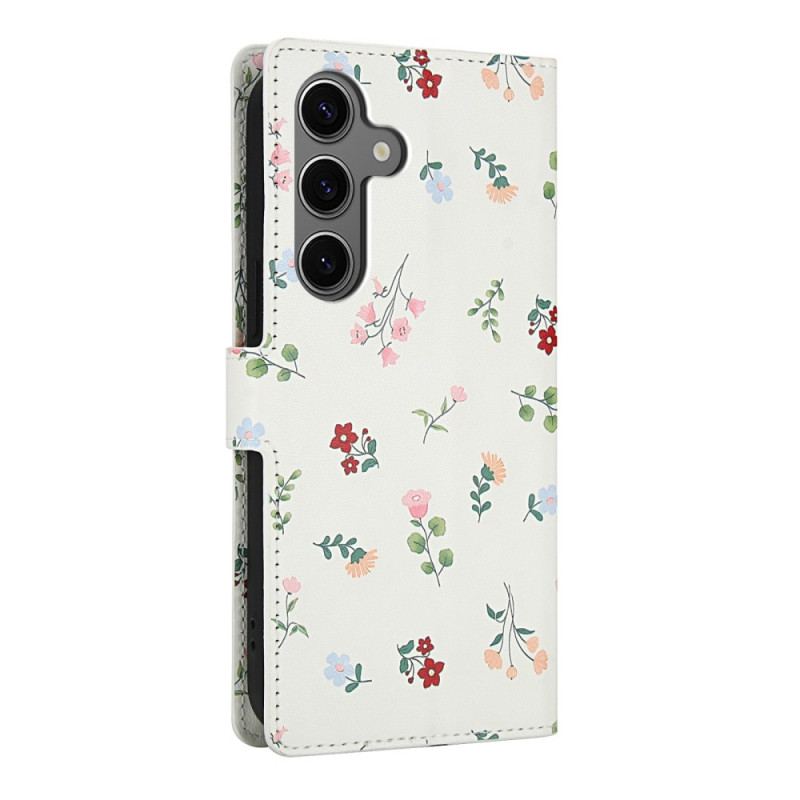 Housse Samsung Galaxy S26 Fleurettes avec Lanière