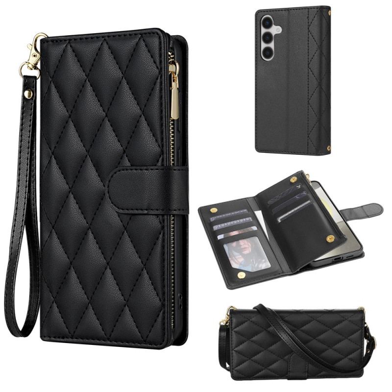 Housse Samsung Galaxy S26 Matelassée avec Bandoulière Ajustable