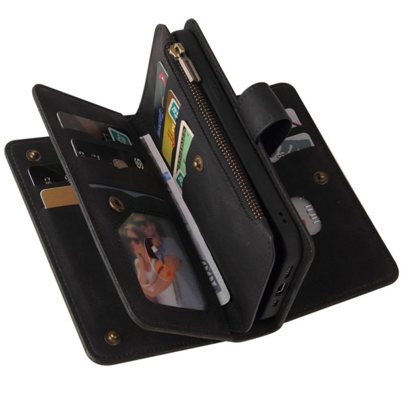 Housse Samsung Galaxy S26 Portefeuille 15 Porte-Cartes et Lanière
