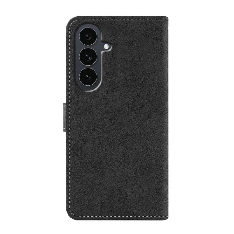 Housse Samsung Galaxy S26 Portefeuille Rétro avec Porte-Cartes Rotatif