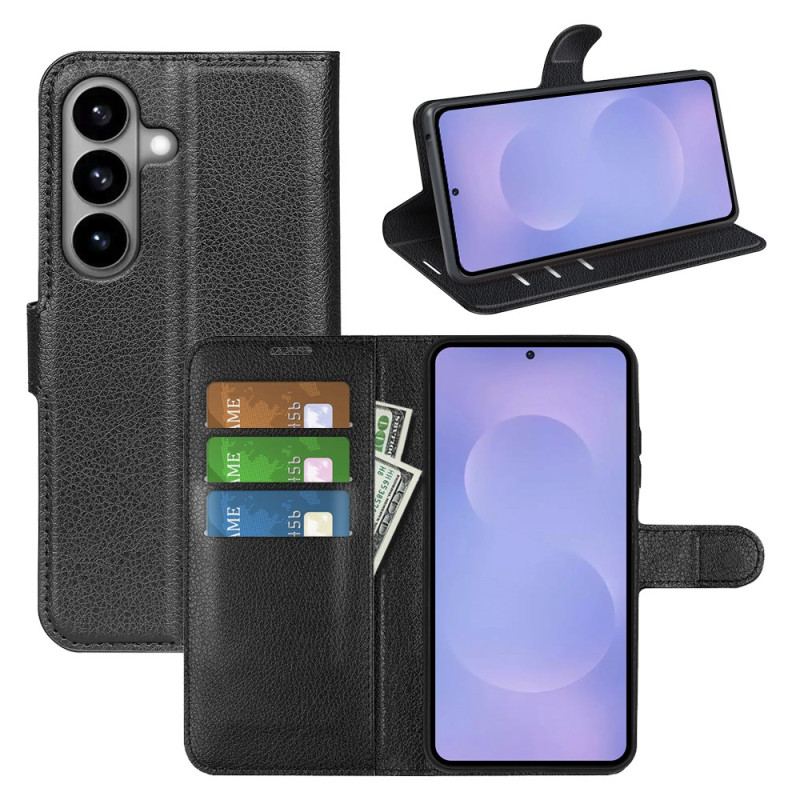 Housse Samsung Galaxy S26 Simili Cuir Litchi