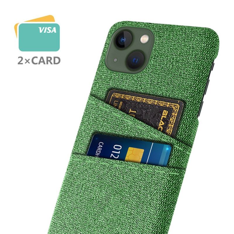 Coque iPhone 14 Plus Porte-Cartes Tissu
