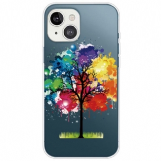Coque iPhone 14 Plus Transparente Arbre Aquarelle