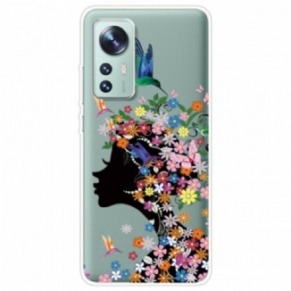 Coque  Xiaomi 12 / 12X  Jolie Tête Fleurie