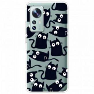 Coque  Xiaomi 12 / 12X  Multiples Chats Noirs
