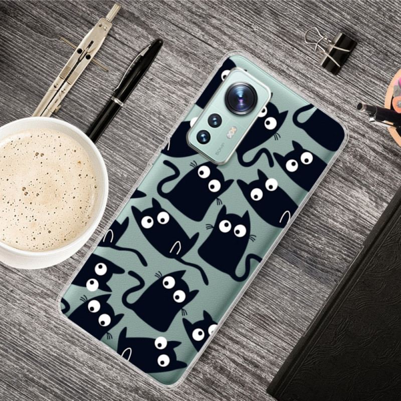 Coque  Xiaomi 12 / 12X  Multiples Chats Noirs