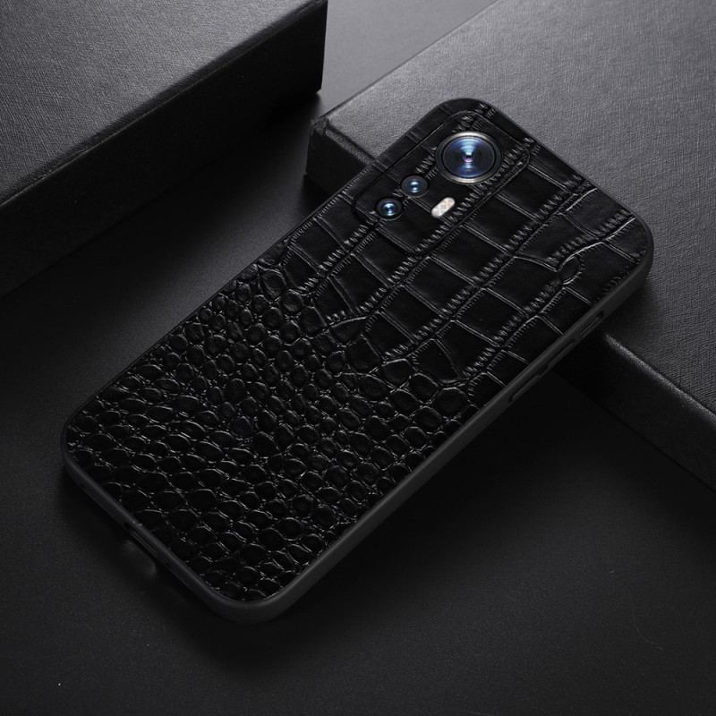 Coque  Xiaomi 12 / 12X  Véritable Cuir Texture Crocodile
