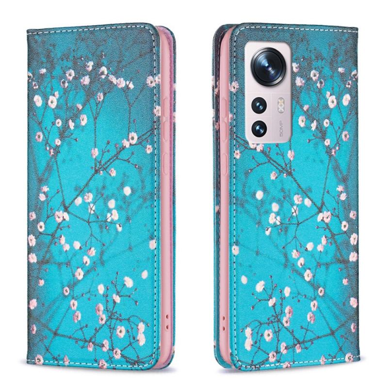 Flip Cover  Xiaomi 12 / 12X  Branches Fleuries