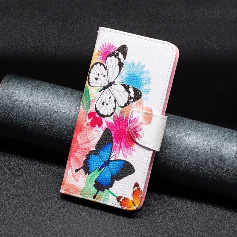 Housse  Xiaomi 12 / 12X  Papillons et Fleurs Peints