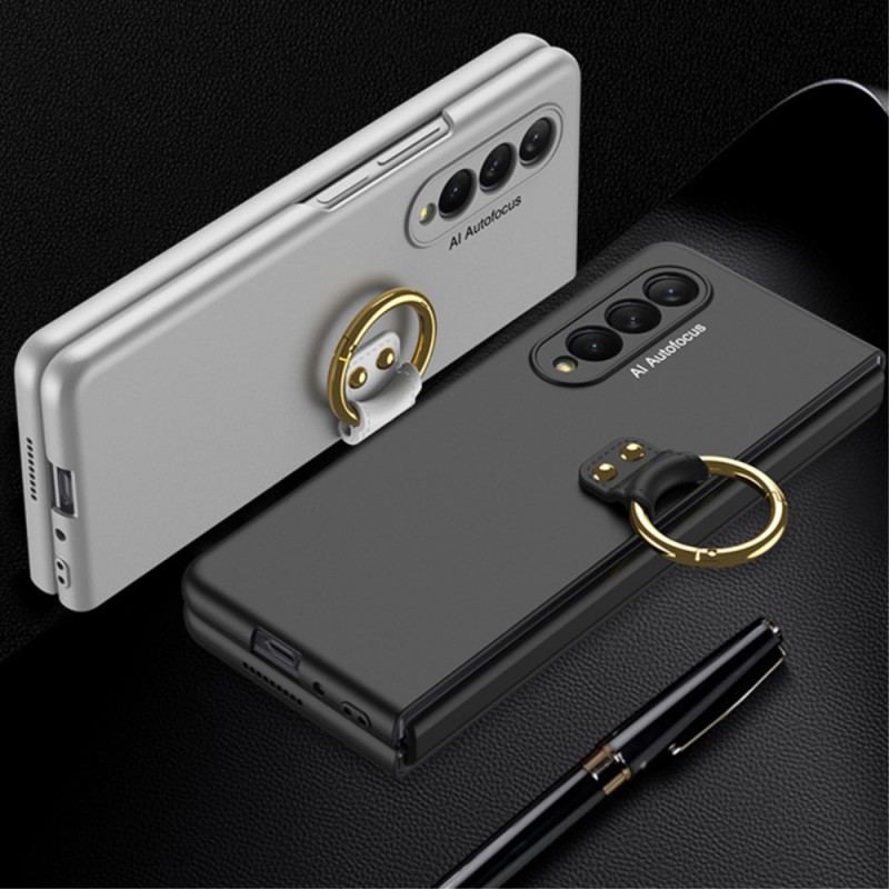 Coque Samsung Galaxy Z Fold 3 5G Anneau-Support et Protecteur Écran GKK