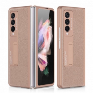 Coque Samsung Galaxy Z Fold 3 5G Cuir Litchi Support GKK