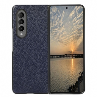 Coque Samsung Galaxy Z Fold 3 5G Cuir Litchi Véritable