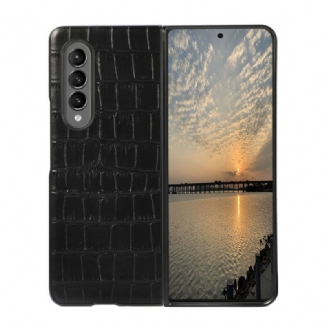 Coque Samsung Galaxy Z Fold 3 5G Cuir Véritable Crocodile