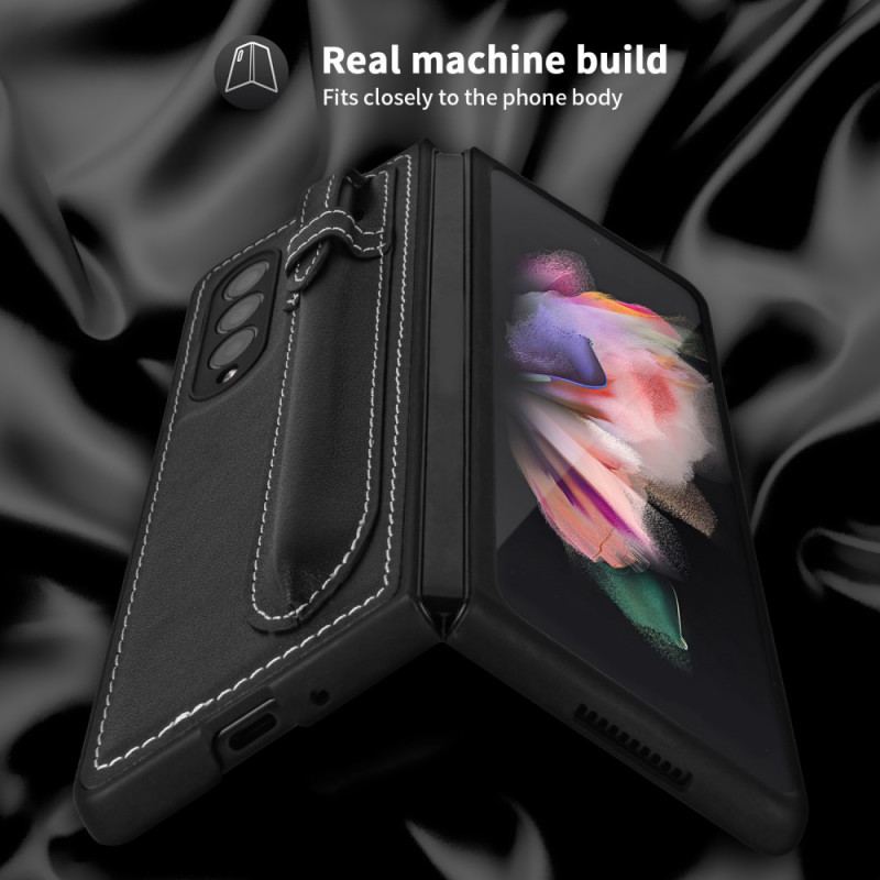 Coque Samsung Galaxy Z Fold 3 5G Cuir Véritable Porte-Stylet