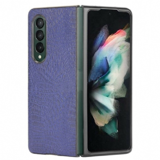 Coque Samsung Galaxy Z Fold 3 5G Simili Cuir Crocodile