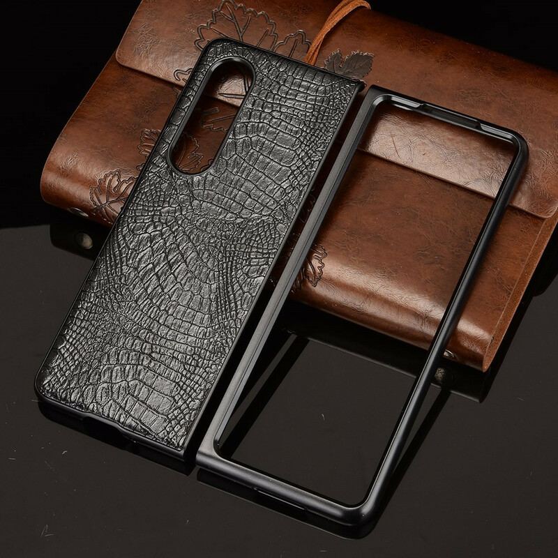 Coque Samsung Galaxy Z Fold 3 5G Simili Cuir Crocodile