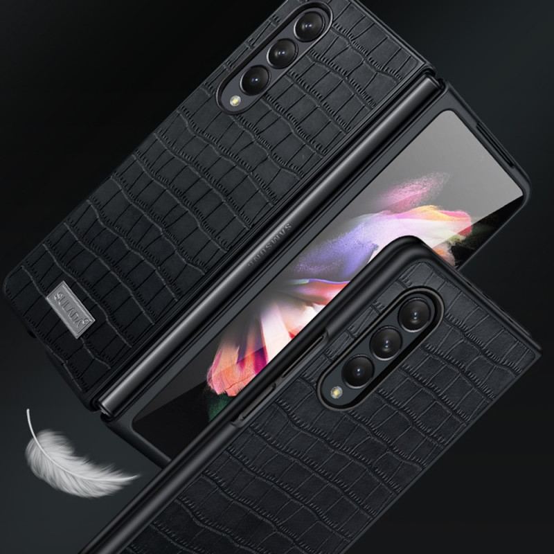 Coque Samsung Galaxy Z Fold 3 5G Style Cuir Crocodile SULADA