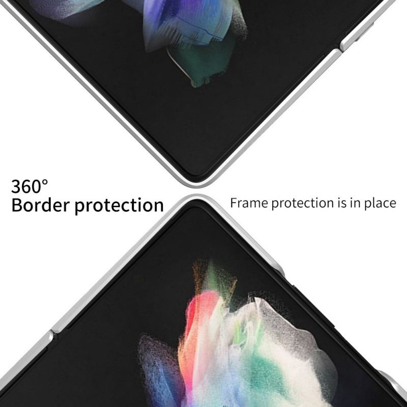 Coque Samsung Galaxy Z Fold 3 5G Texturée Support et Protecteur Écran GKK