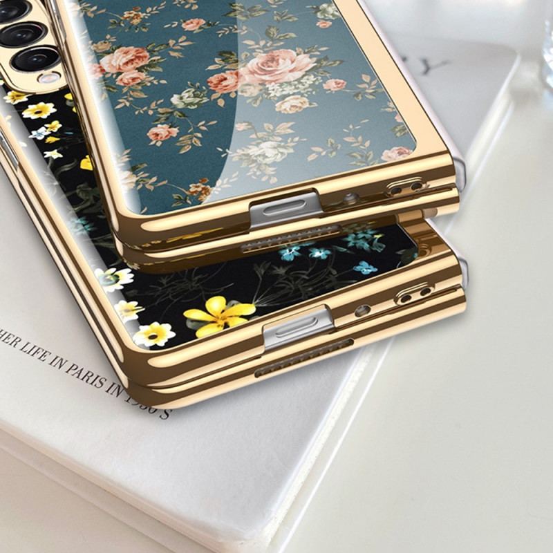 Coque Samsung Galaxy Z Fold 3 5G Verre Trempé Florale