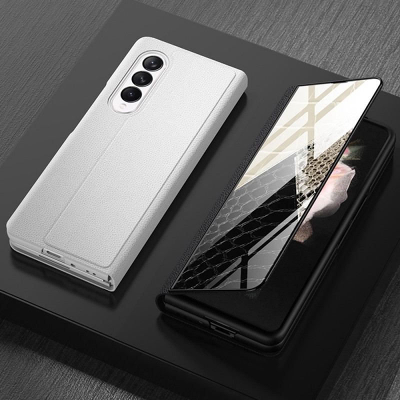 Flip Cover Samsung Galaxy Z Fold 3 5G Verre Trempé Léopard