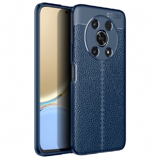 Coque Honor Magic 4 Lite 5G Effet Cuir Litchi Double Line