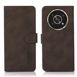 Housse Honor Magic 4 Lite 5G Effet Cuir Fashion KHAZNEH
