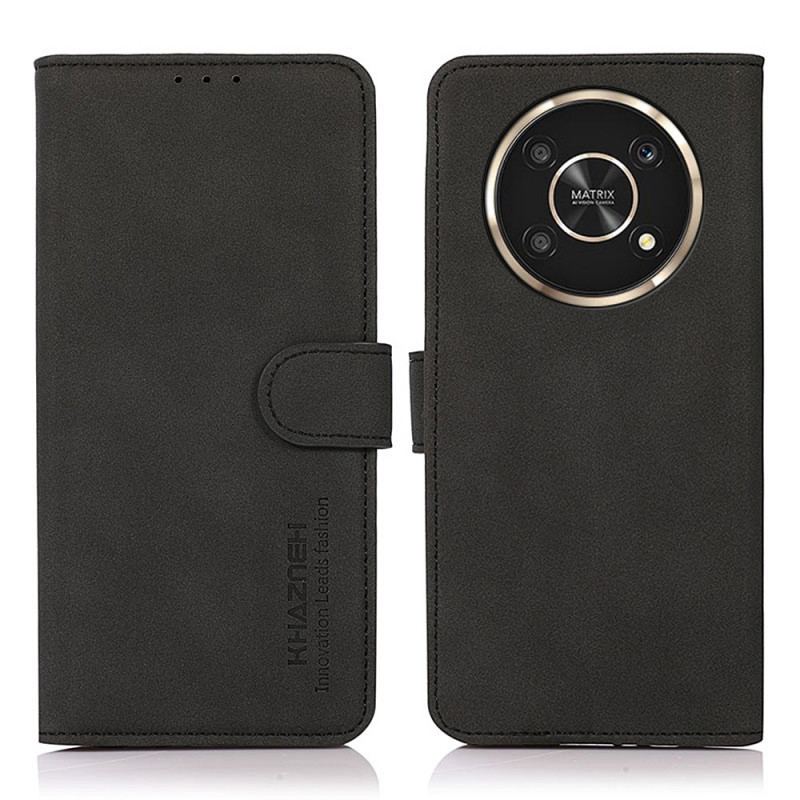 Housse Honor Magic 4 Lite 5G Effet Cuir Fashion KHAZNEH