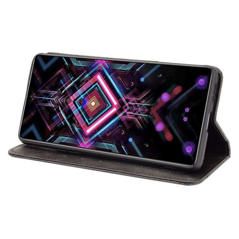 Flip Cover Poco F3 / Xiaomi Mi 11i 5G Effet Cuir Vintage Stylisé