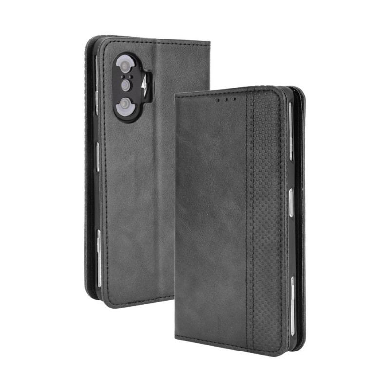 Flip Cover Poco F3 / Xiaomi Mi 11i 5G Effet Cuir Vintage Stylisé