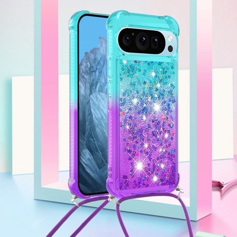 Coque à Cordon Google Pixel 10 / Pixel 10 Pro Gradient Paillettes