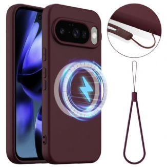Coque Google Pixel 10 Compatible MagSafe Silicone à Lanière