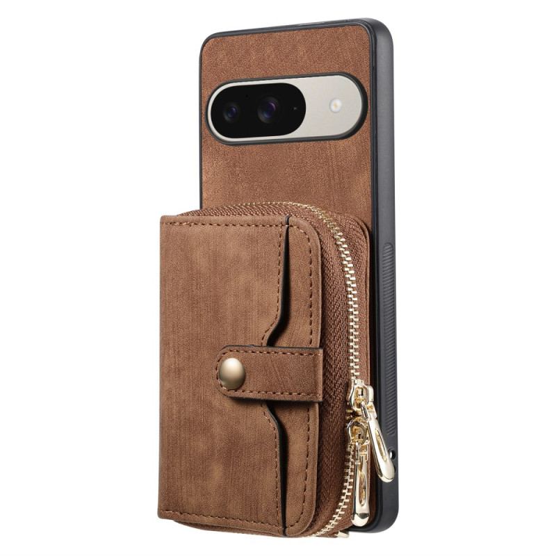Coque Google Pixel 10 Porte-Cartes Zippé et Bandoulière