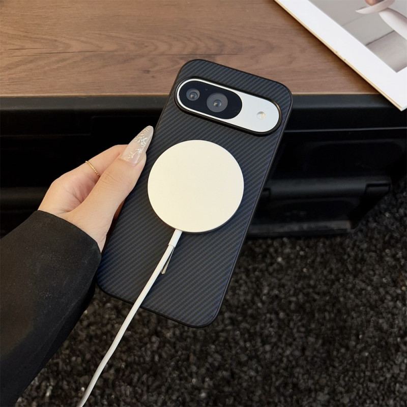 Coque Google Pixel 10 / Pixel 10 Pro Compatible MagSafe Texture Fibre Carbone