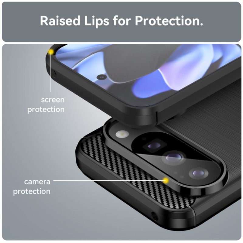 Coque Google Pixel 10 / 10 Pro Fibre Carbone Brossée