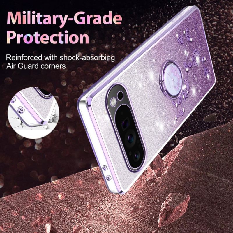 Coque Google Pixel 10 / 10 Pro Strass et Anneau-Support KADEM