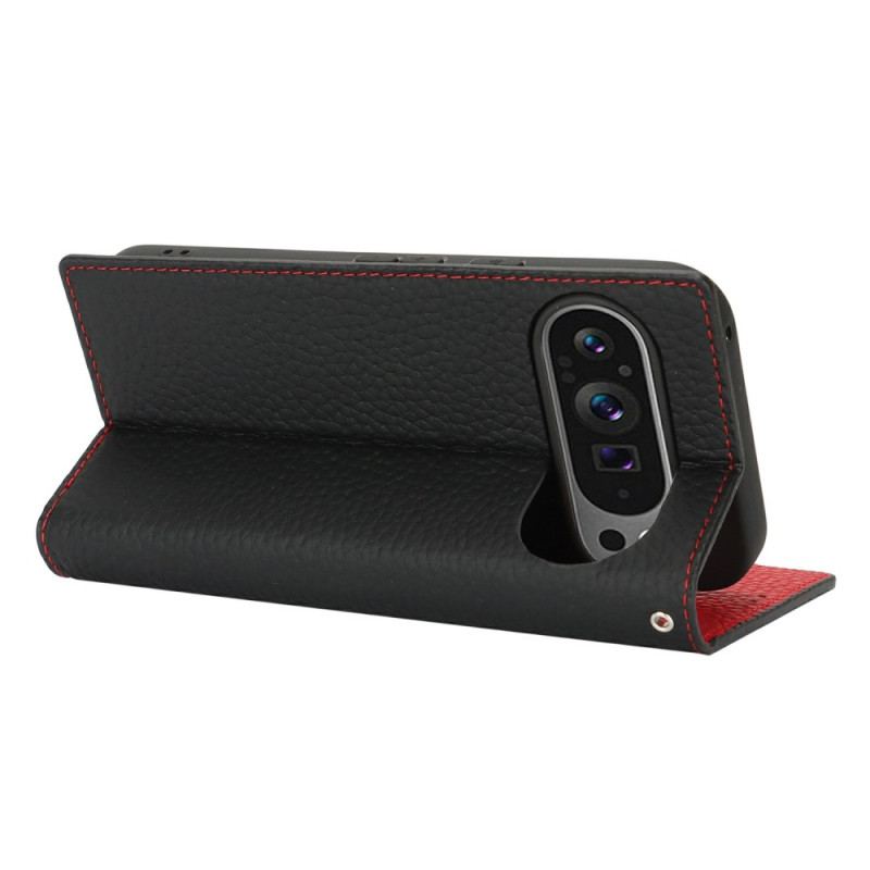 Flip Cover Google Pixel 10 Cuir Texturé à Lanière