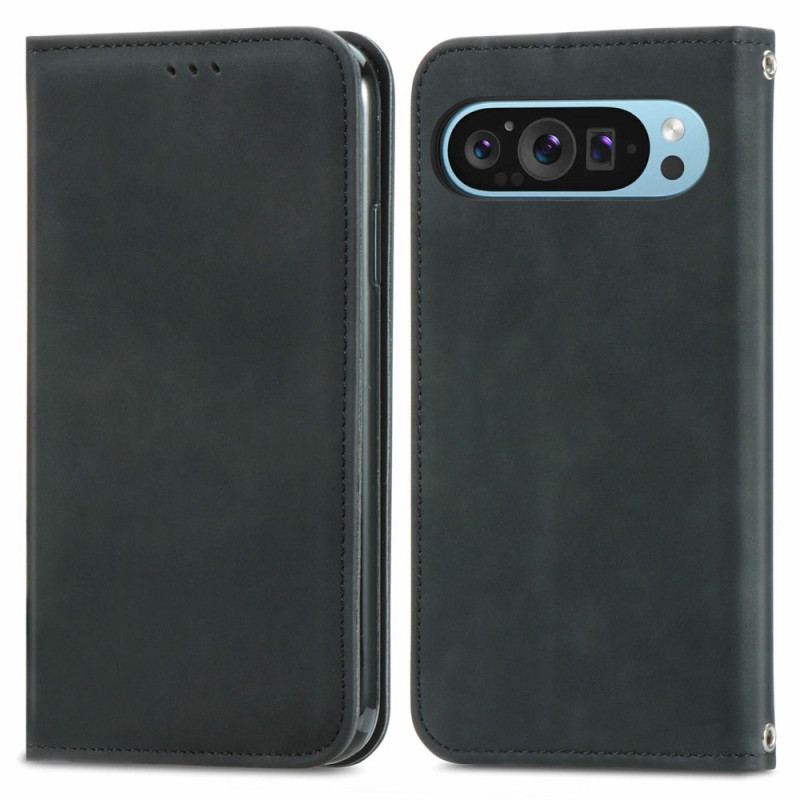 Flip Cover Google Pixel 10 / 10 Pro / 9 / 9 Pro Effet Daim
